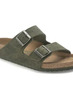 Birkenstock Arizona Vegan Microfaser Regular Dámske a pánske vegánske šľapky Desert Dust Thyme (1024550)