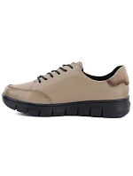 Dámské kožené polobotky na platformě, béžové, Vinceza model 22343089 Dámské kožené polobotky na platformě, béžové, Vinceza model 22343089
