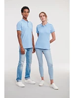 Russell Athletic 566F Dámske elastické polo tričko z piké 10.566F convoy grey Russell Athletic 566F Dámske elastické polo tričko z piké 10.566F convoy grey