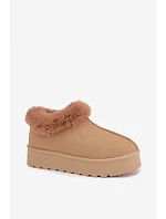 Pánské zimní boty na platformě s kožešinou Big Star model 22391253 Béžové - Big Star Shoes Pánské zimní boty na platformě s kožešinou Big Star model 22391253 Béžové - Big Star Shoes