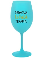 TEKUTÁ TERAPIA DEDKA - tyrkysový pohár na víno 350 ml TEKUTÁ TERAPIA DEDKA - tyrkysový pohár na víno 350 ml