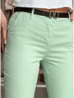Dámské kalhoty slim fit s páskem mint Dstreet model 21986464 - FashionStreet