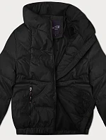 Prešívaná bunda so stojačikom Miss TiTi čierna (2481)