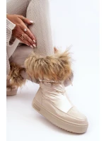 Dámské Sněhule S Kožíškem Béžové Big Star model 21637425 - Big Star Shoes