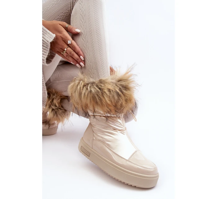 Dámské Sněhule S Kožíškem Béžové Big Star model 21637425 - Big Star Shoes