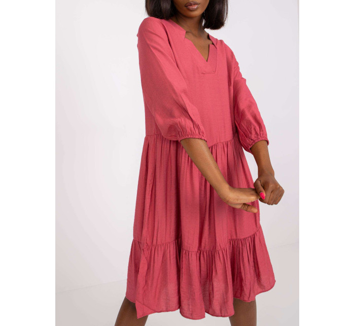 Dámske šaty Dress-EM-SK-004.06-tmavo ružová