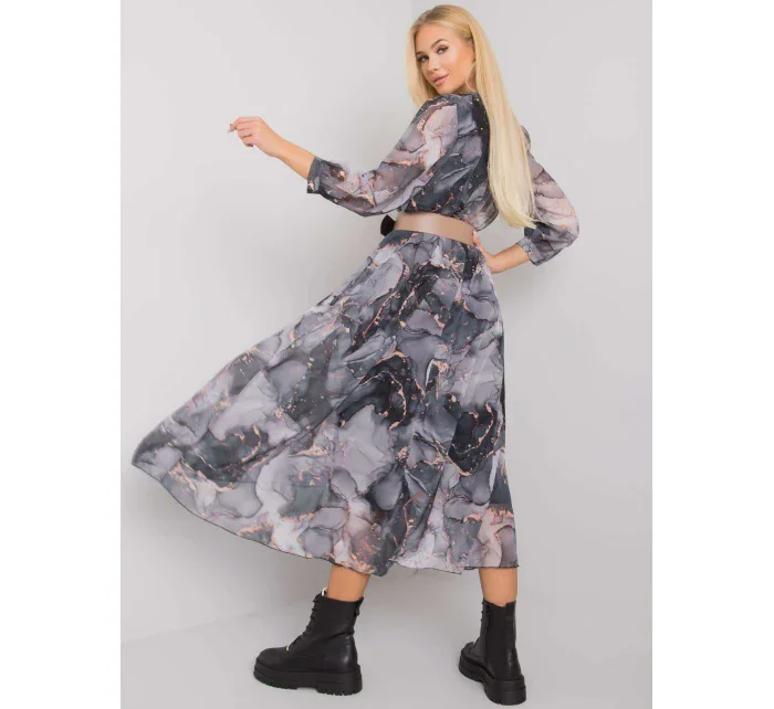 Sukienka LC SK 22K  szaro czarny model 21110847 - FPrice