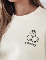 Dámská oversize mikina s výšivkou ecru Dstreet model 21988043 - FashionStreet