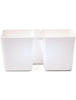 Kvetináč s bylinkami TWINS CUBE WITH CUTLERY WHITE