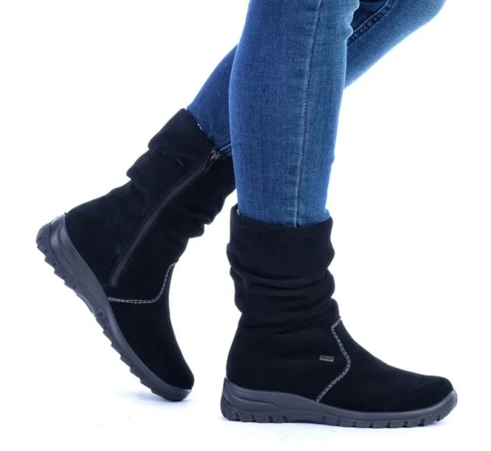 RIEKER W RKR130 zateplené kožené čižmy RIEKER W RKR130 zateplené kožené čižmy