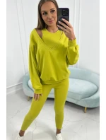 model 18752914 set halenka + top + legíny kiwi - K-Fashion model 18752914 set halenka + top + legíny kiwi - K-Fashion