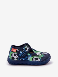 Pantofle Dětské Elastické Na Suchý Zip S Modré model 21682782 - Milami