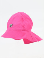 Yoclub Dívčí letní klobouk s ochranou krku CLE-0121G-0800 Pink
