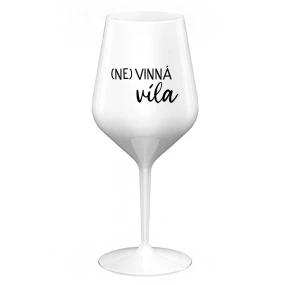 (NE)VINNÁ VÍLA - bílá nerozbitná sklenice na víno 470 ml