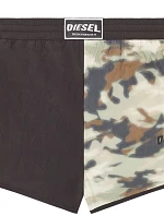 Pánske kúpacie kraťasy A09681 0SHAL E4944 khaki/čierna - Diesel