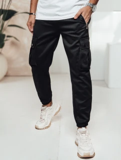 Pánske nákladné nohavice čierne FashionStreet UX4462