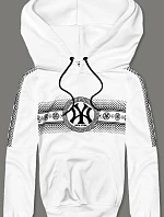 Pánska mikina s kapucňou biela (8B1100-1)