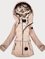 Dámska béžová bunda s retiazkou Goodlookin (KK6021-2)