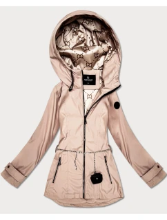 Dámska béžová bunda s retiazkou Goodlookin (KK6021-2)