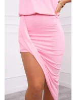 Světle růžové asymetrické šaty Světle růžové asymetrické šaty