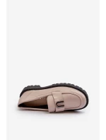 Dziewczęce Półbuty Mokasyny Z Ozdobą Szare Elvilda