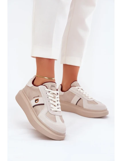 Dámské Kožené Tenisky Na Platformě Daniel Just Dare Béžové model 21703372 - Daniel Lopez Just Dare