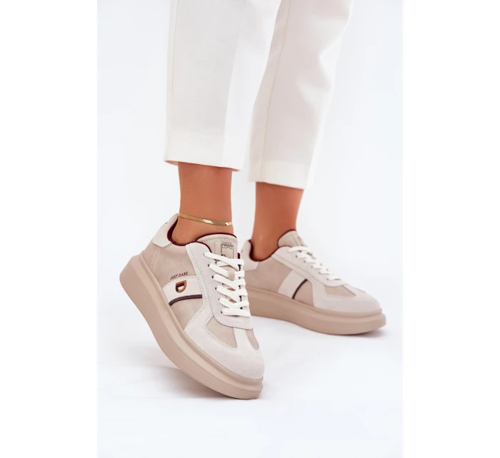 Dámské Kožené Tenisky Na Platformě Daniel Just Dare Béžové model 21703372 - Daniel Lopez Just Dare